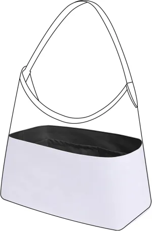 DGAZ Lightweight Purse Organizer Insert for Goyard Hobo Bag,silk and DupontPaper handbag inner for Luxury Bags(Black,Hobo Bag)