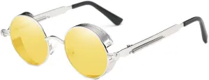 Dollger Vintage Steampunk Retro Metal Round Circle Frame Sunglasses