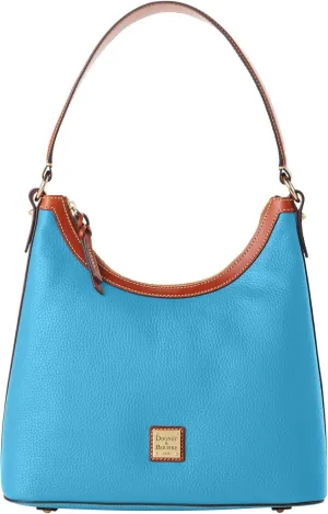 Dooney & Bourke Handbag, Pebble Grain Hobo Shoulder Bag - Sky Blue