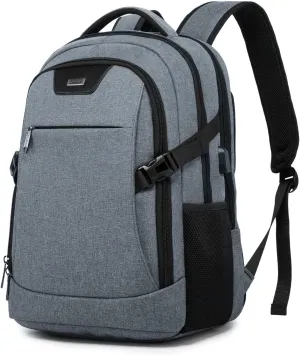 DUSLANG Travel Work Laptop Backpack With USB Charging Port Fits 15.6 15 14 13 Inch Laptop and Notebook Business Anti Theft College Computer Bag Back Pack for Women Men - Dark grey