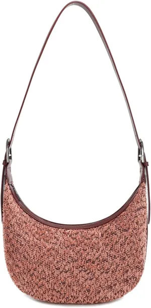 E Sherpa Shoulder Bag for Women Jacquard Fleece Hobo Tote Handbag Clutch Purse