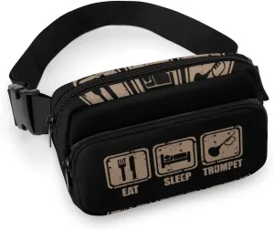 Eat Sleep Play Trumpet Fashion Fanny Pack Belt Bag Crossbody Bags for Women Men Waist Bag with Adjustable Strap