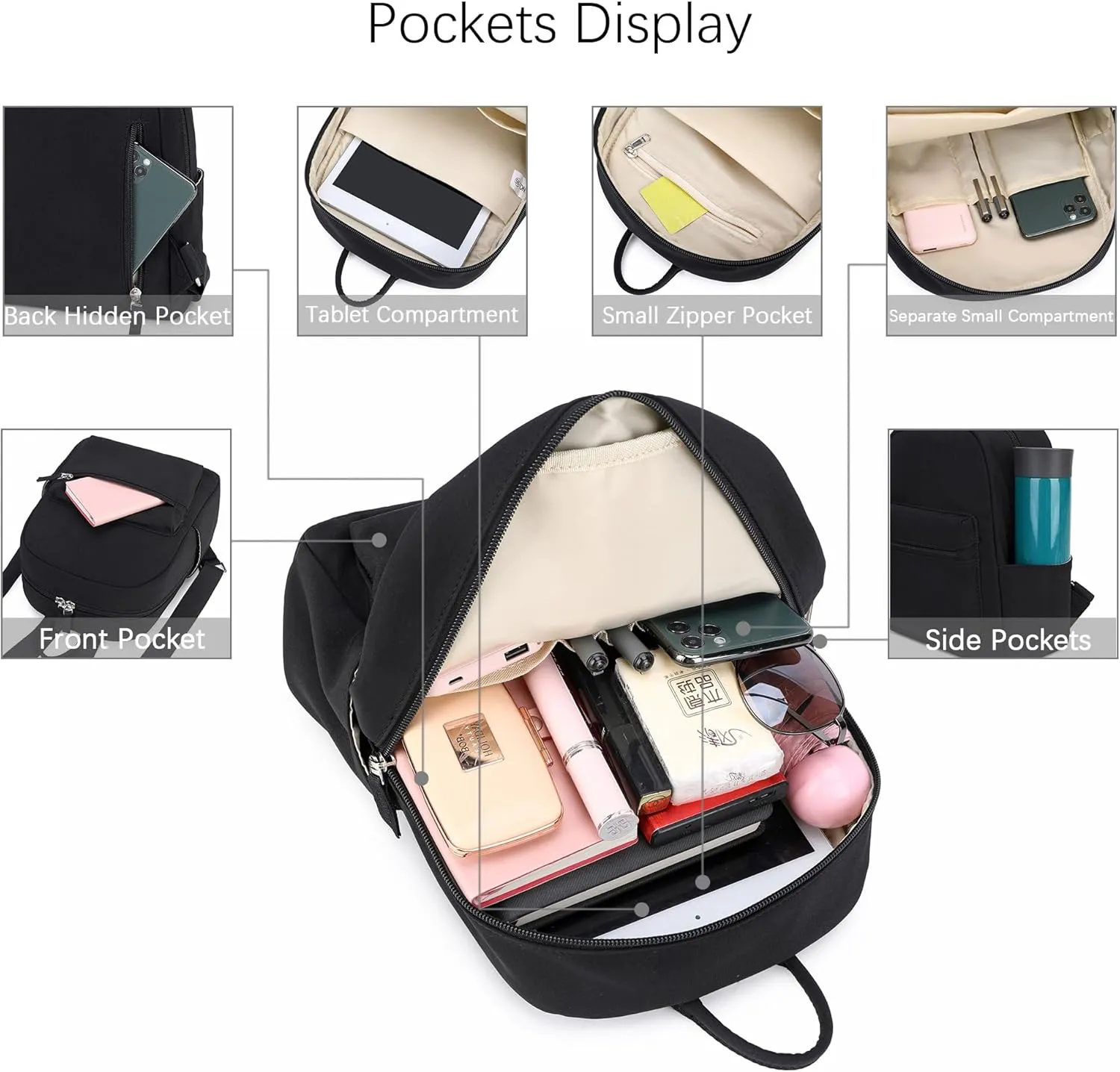 ecodudo Mini Backpack Purse for Women Teen Girls Small Fashion Bag