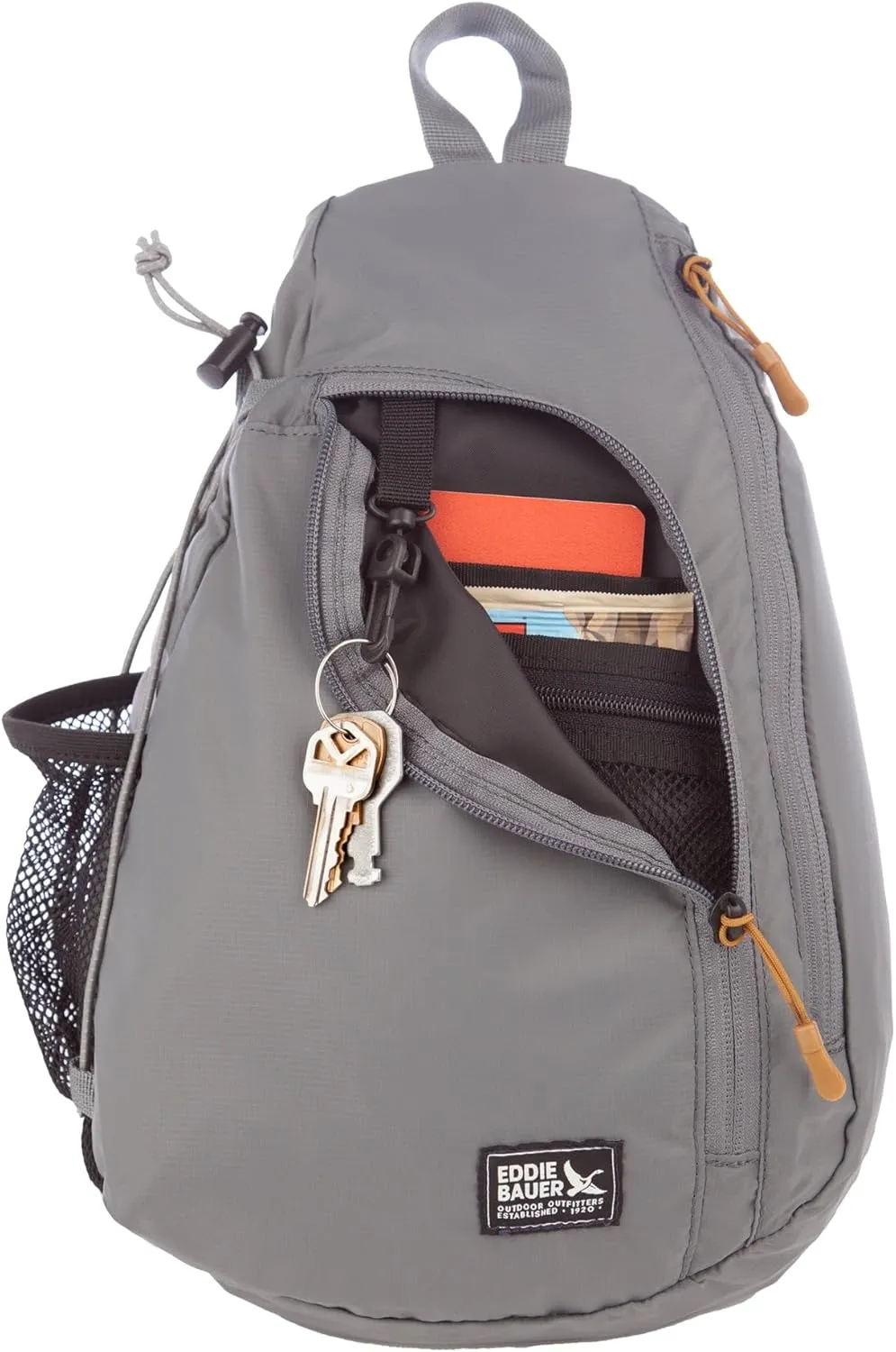 Eddie Bauer Sling Bag | Travel | Everyday Carry | Lightweight | Durable | Ripstop Nylon | 8L, Slate, One Size