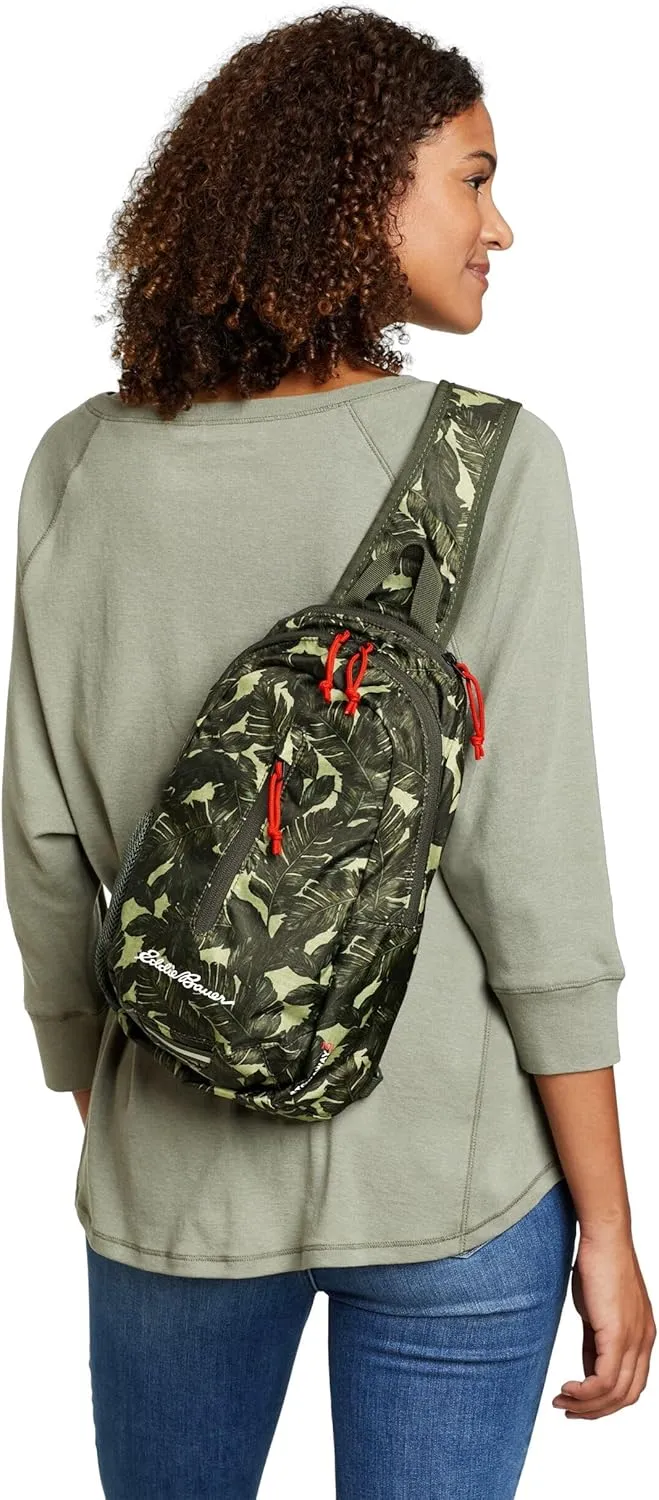 Eddie Bauer Stowaway Packable 10L Sling 3.0 Made from Polyester with Lightly Padded Shoulder Strap, Dark Loden