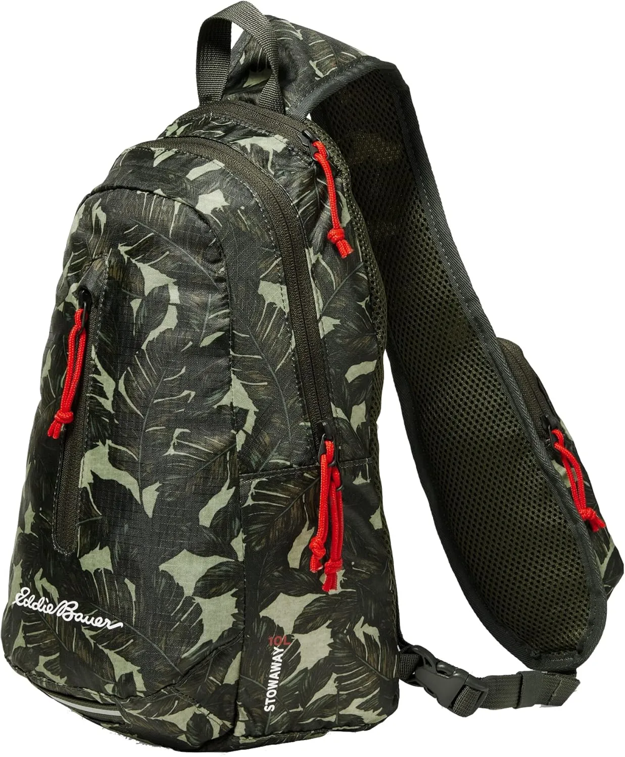 Eddie Bauer Stowaway Packable 10L Sling 3.0 Made from Polyester with Lightly Padded Shoulder Strap, Dark Loden