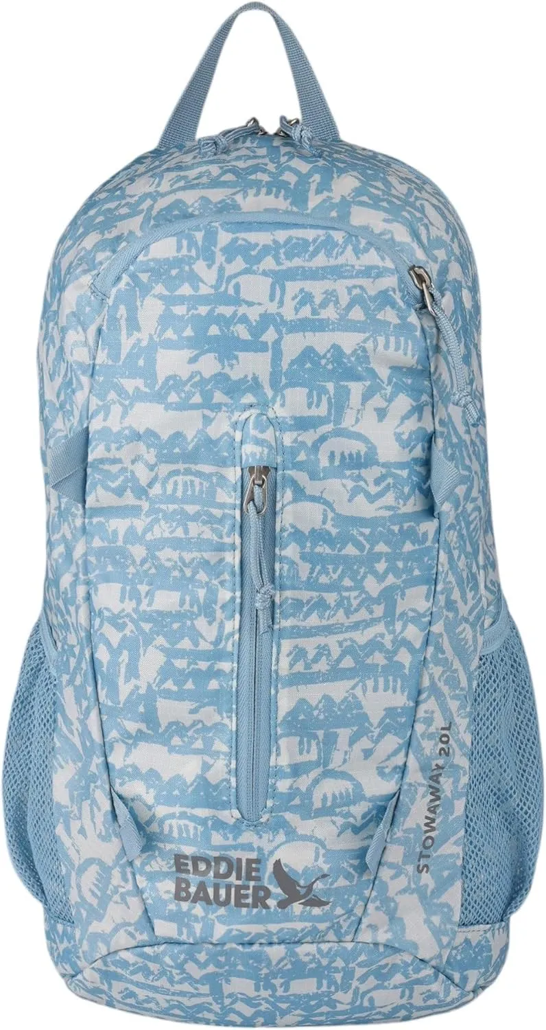 Eddie Bauer Stowaway Packable Backpack-Made from Ripstop Polyester, Blue Fog, 20L