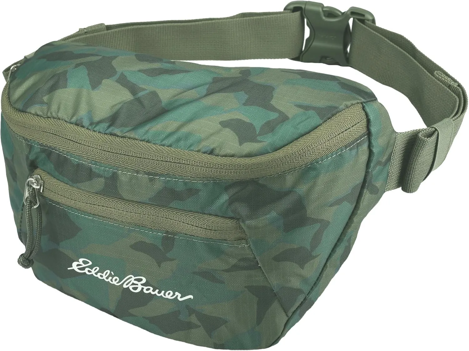Eddie Bauer Stowaway Packable Waistpack-Made from Ripstop Polyester with 2 Secure Zip Pockets