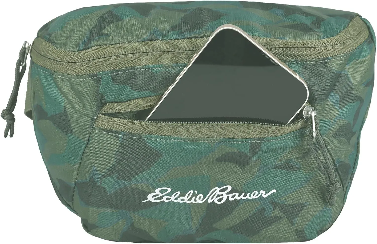 Eddie Bauer Stowaway Packable Waistpack-Made from Ripstop Polyester with 2 Secure Zip Pockets