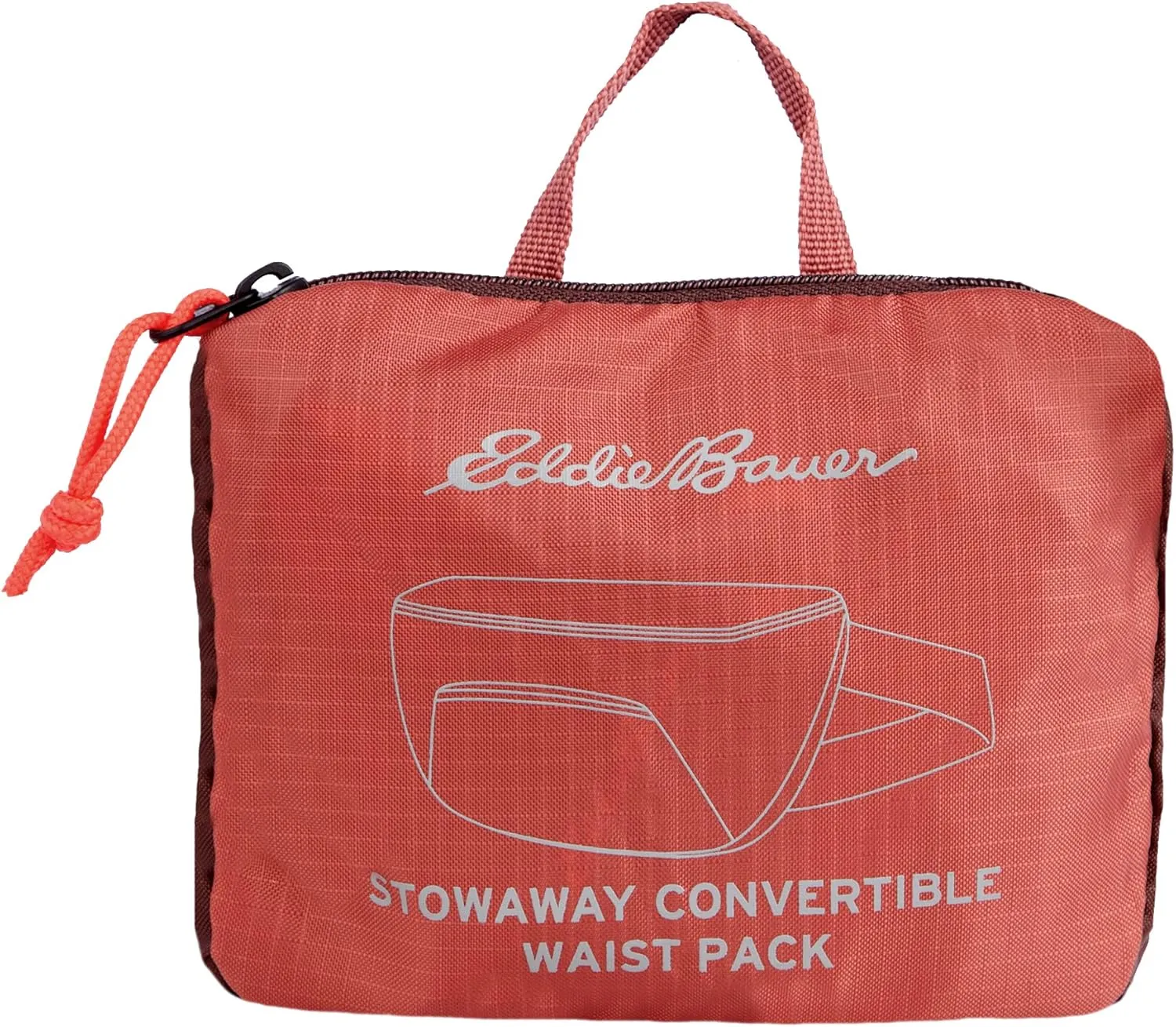 Eddie Bauer Stowaway Packable Waistpack-Made from Ripstop Polyester with 2 Secure Zip Pockets