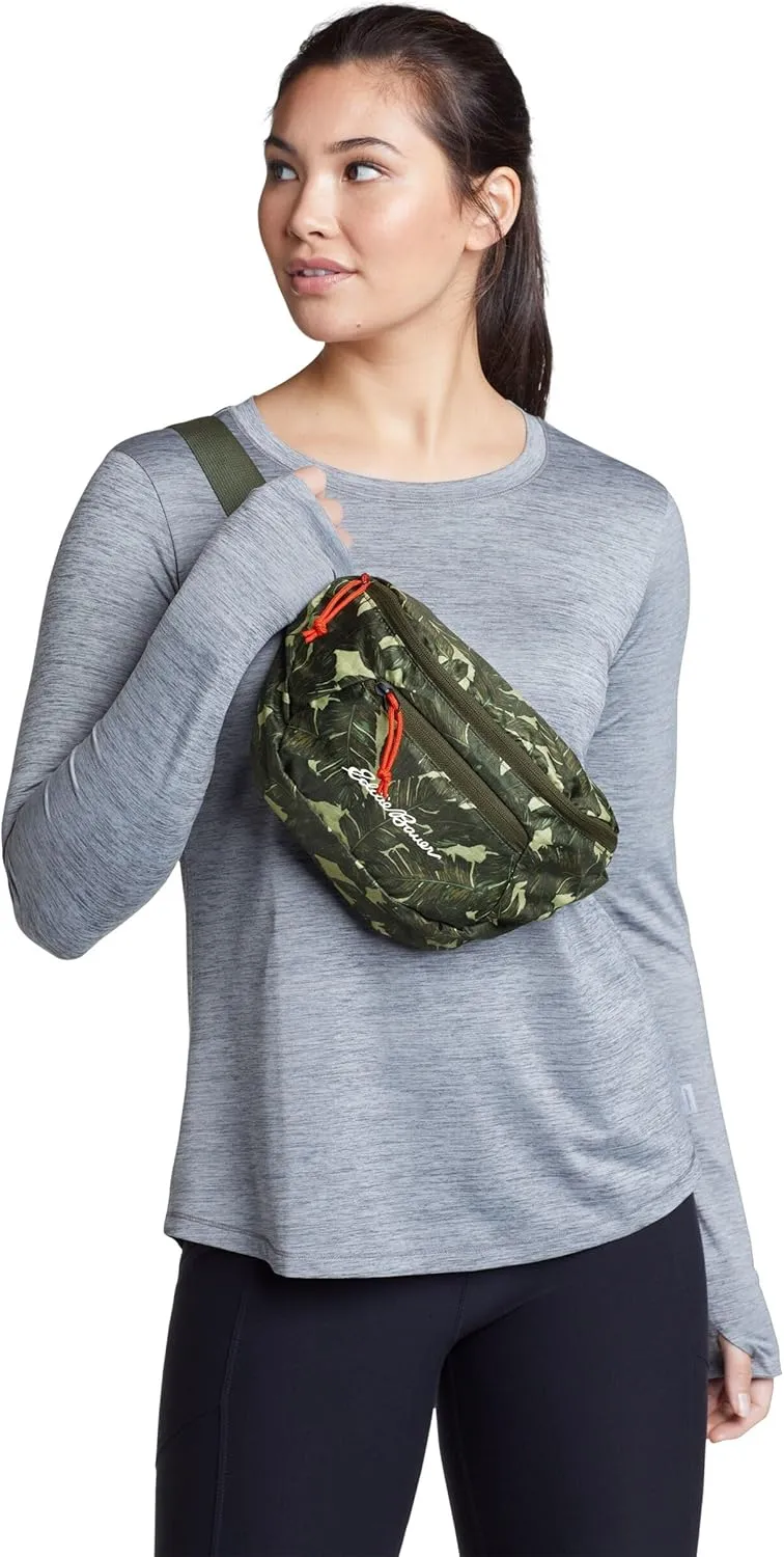 Eddie Bauer Stowaway Packable Waistpack-Made from Ripstop Polyester with 2 Secure Zip Pockets