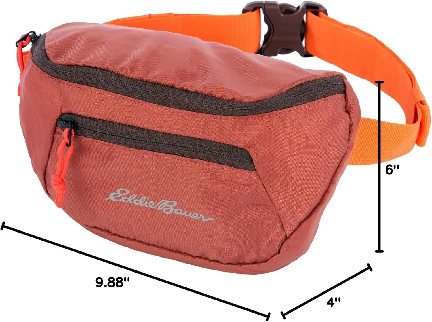 Eddie Bauer Stowaway Packable Waistpack-Made from Ripstop Polyester with 2 Secure Zip Pockets