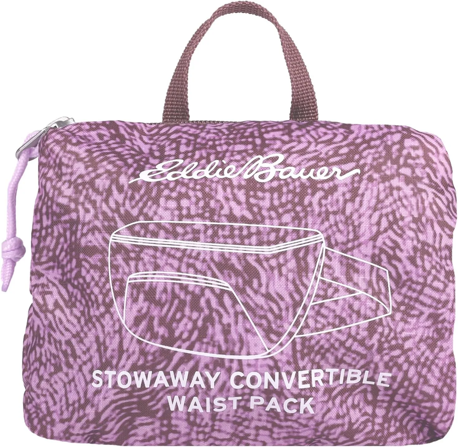 Eddie Bauer Stowaway Packable Waistpack-Made from Ripstop Polyester with 2 Secure Zip Pockets