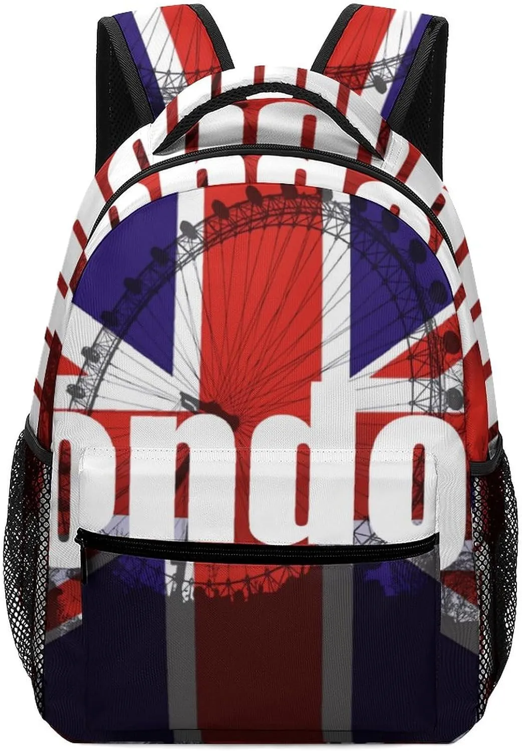 England London Eye British Unisex Backpack Casual Daypacks Lightweight Shoulders Bag for Camping Hiking Travel Gear