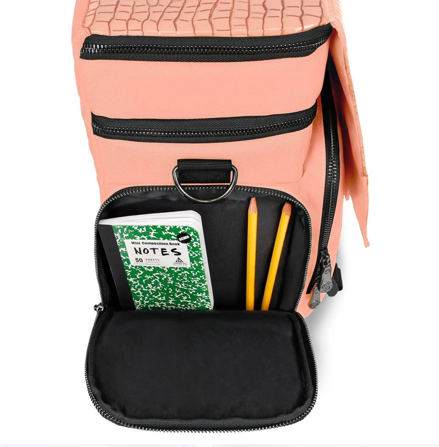 ENHANCE Collector's Edition RPG Adventurer's DnD Bag - Dragon Hide Exterior Travel RPG Bag with Tabletop Miniatures Storage Vault, Mat Holder, DnD Dice & Token Pockets, Fits 4-8 Books (Dragon Pink)