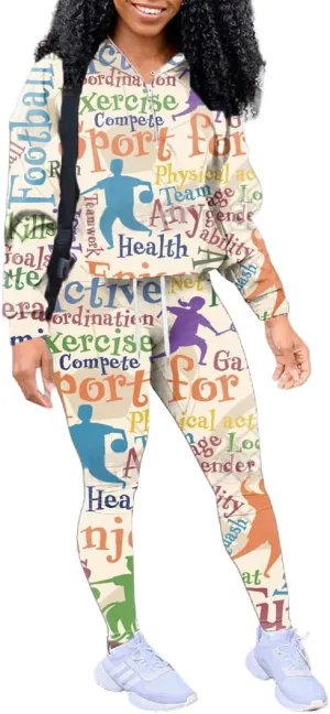 EOSIEDUR Women's Two Piece Outfits Zipper Jacket Pullover and Elastic Waistband Pants with Pockets Sweatsuit Tracksuit Sets