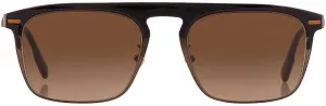 Ermenegildo Zegna Sunglasses EZ 0216 -H 48F Shiny Bronze, Havana, Vicuna/Brown