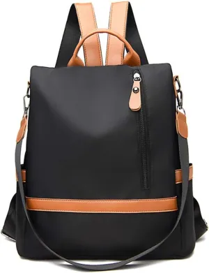 Eshow Backpack Purse, Anti theft Backpack for Women Black Backpack Purse for Travel Casual Daypack Lightweight Black Purse Backpack