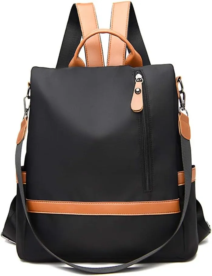 Eshow Backpack Purse, Anti theft Backpack for Women Black Backpack Purse for Travel Casual Daypack Lightweight Black Purse Backpack