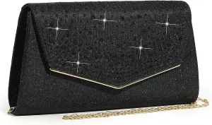 Evening Bag for Women Glitter Rhinestone Wedding Evening Purse Crystal Envelope Clutch Crossbody Shoulder Bags