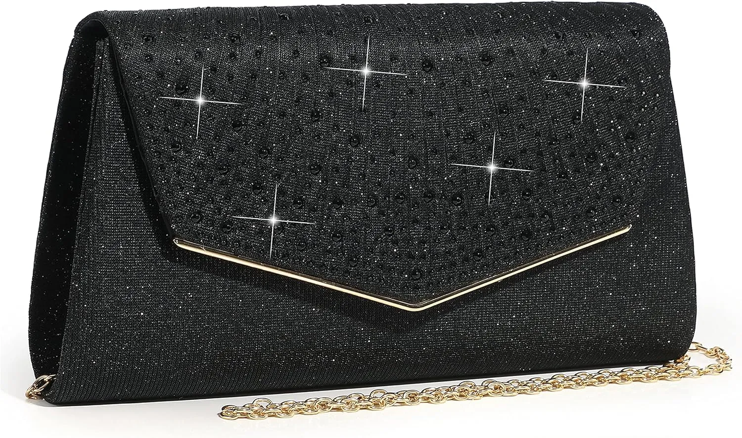 Evening Bag for Women Glitter Rhinestone Wedding Evening Purse Crystal Envelope Clutch Crossbody Shoulder Bags