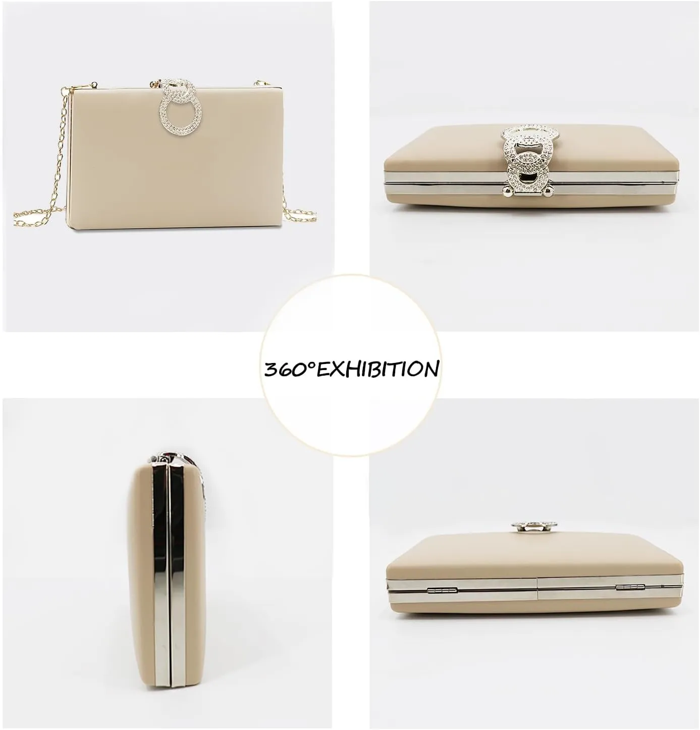 Evening Clutch Purses - Women's Evening Bag Party Purses Handbag for Cocktail/Prom/Party/Wedding/Formal
