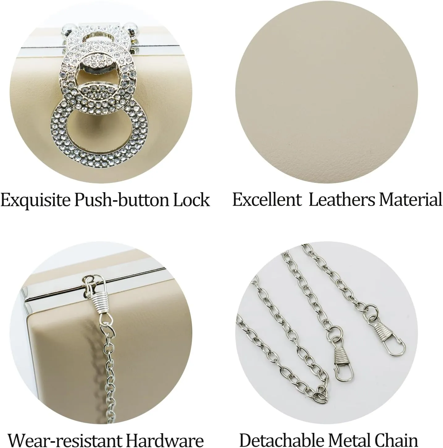 Evening Clutch Purses - Women's Evening Bag Party Purses Handbag for Cocktail/Prom/Party/Wedding/Formal
