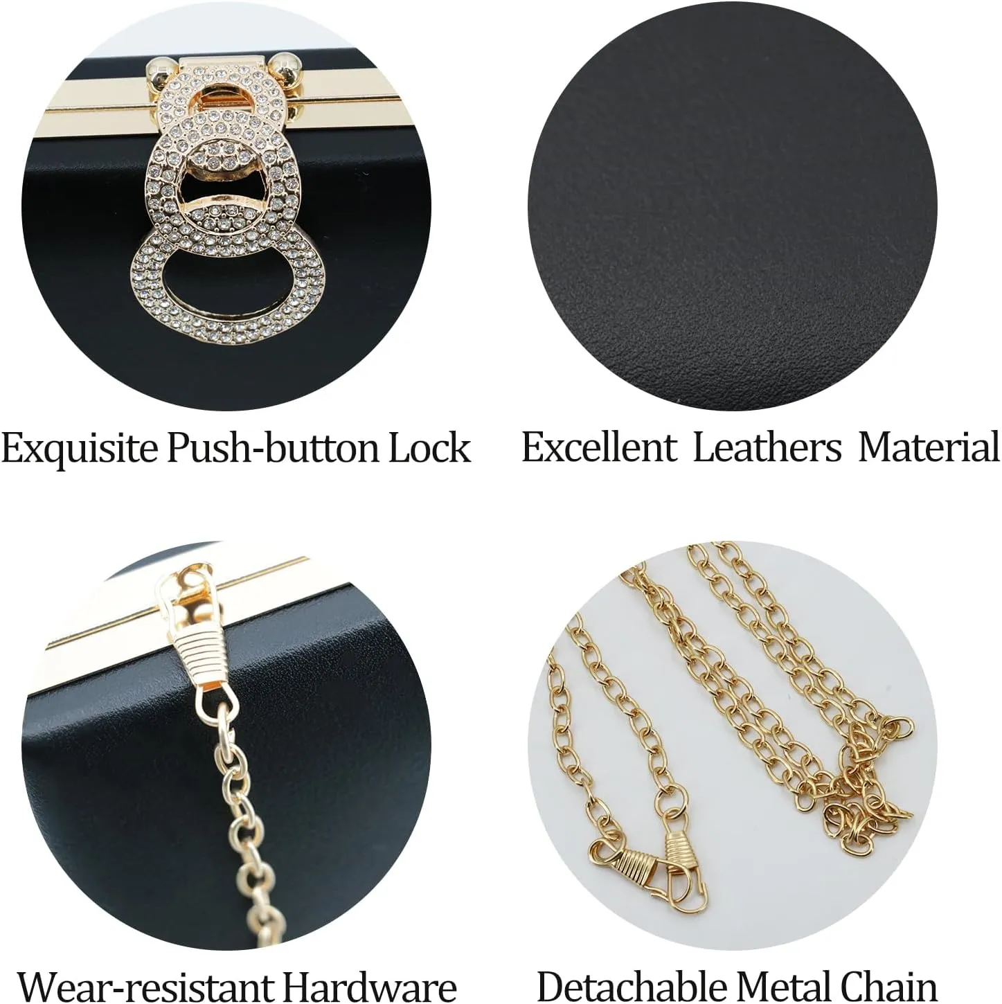 Evening Clutch Purses - Women's Evening Bag Party Purses Handbag for Cocktail/Prom/Party/Wedding/Formal