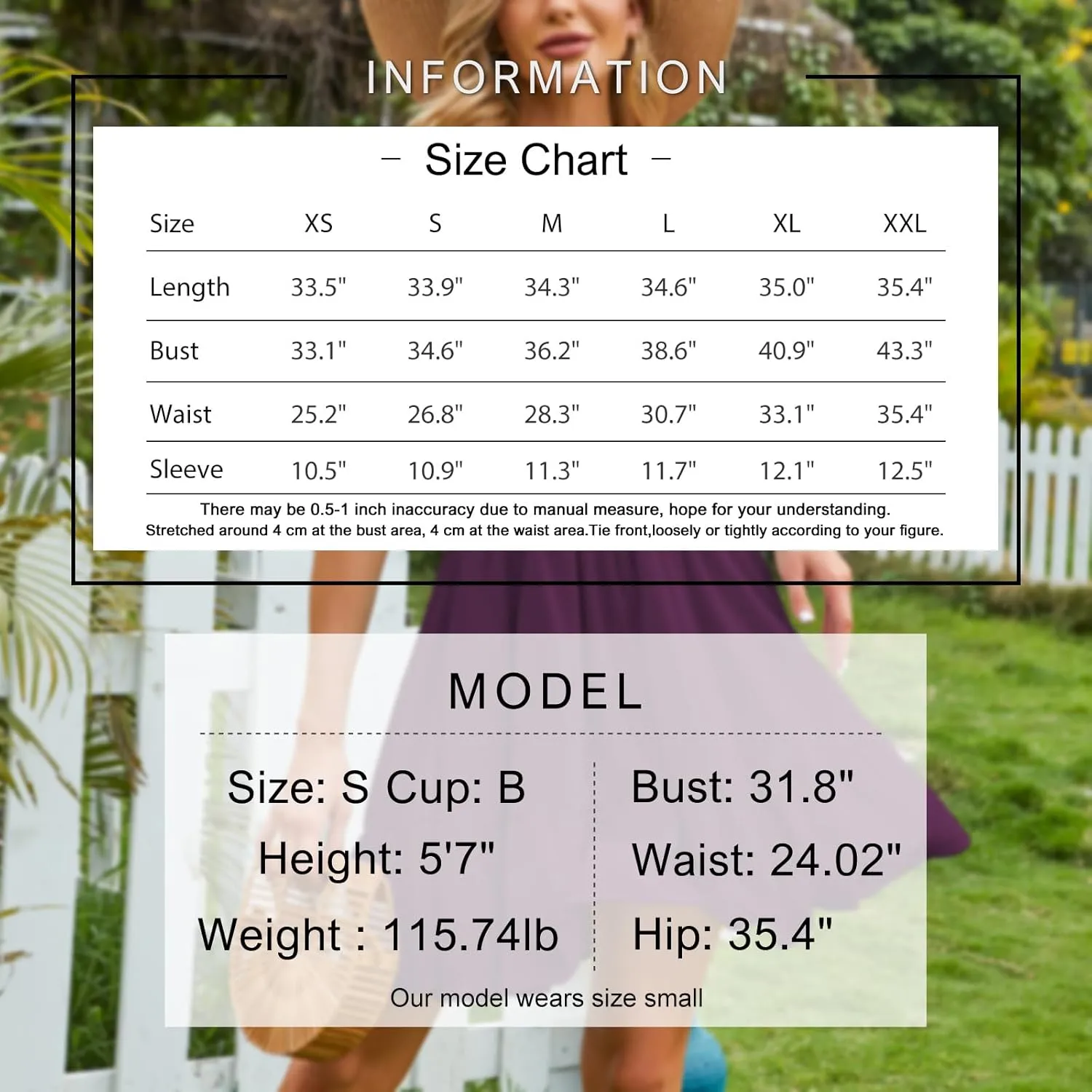EXLURA Women's 2025 Summer Short Puff Sleeve Casual Short Mini Dresses Tie Back Square Neck A-Line Sundress