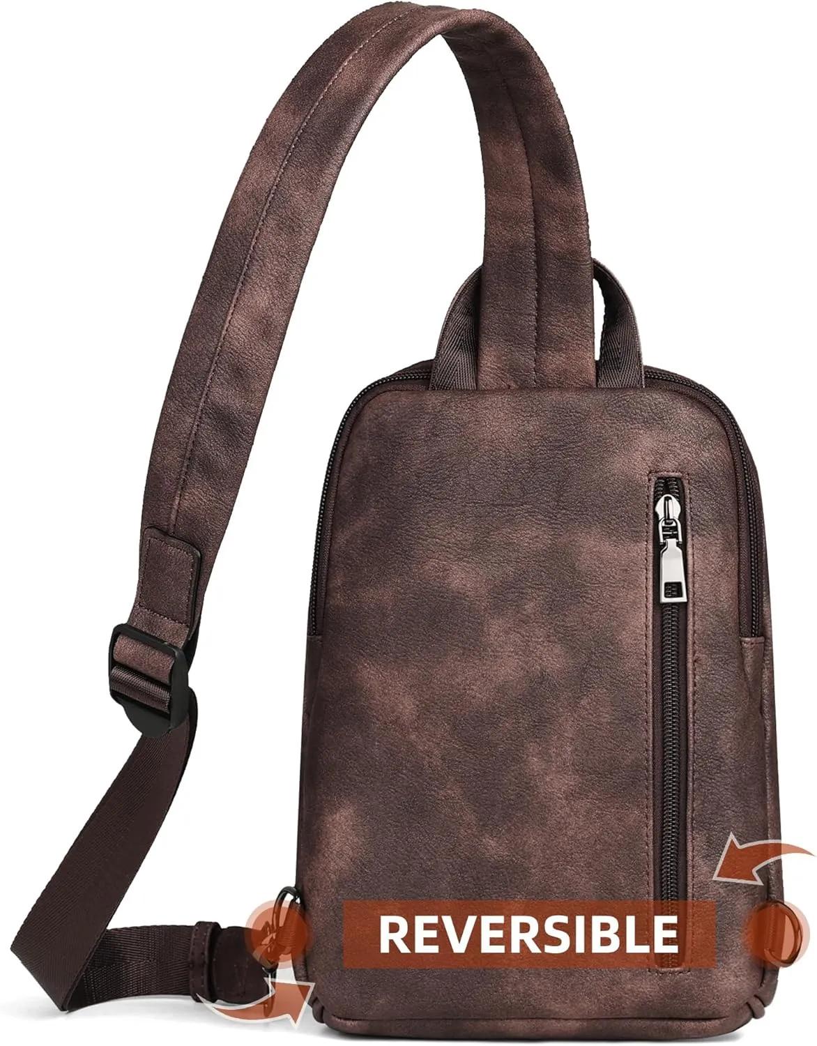 FADEON Sling Bag for Women Crossbody Purse Sling Bags, Designer Sling Purses Medium Travel Multi-Pocket Sling Backpack