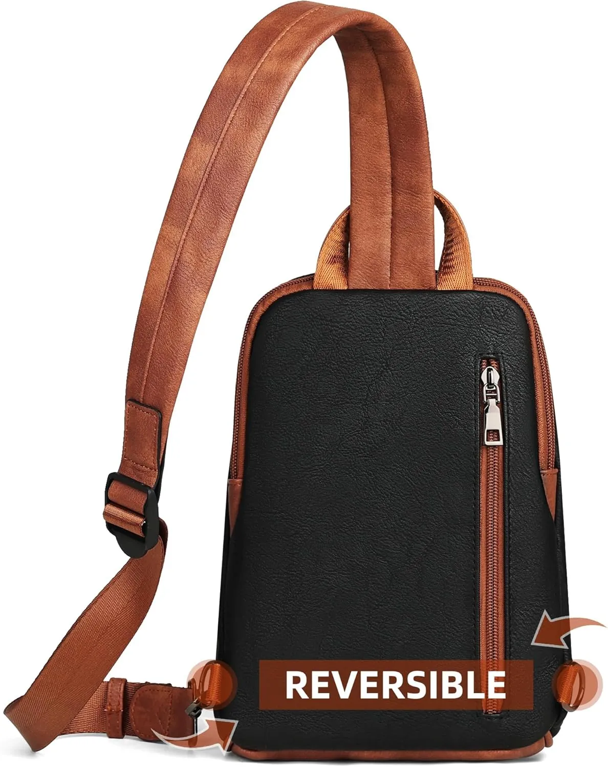 FADEON Sling Bag for Women Crossbody Purse Sling Bags, Designer Sling Purses Medium Travel Multi-Pocket Sling Backpack