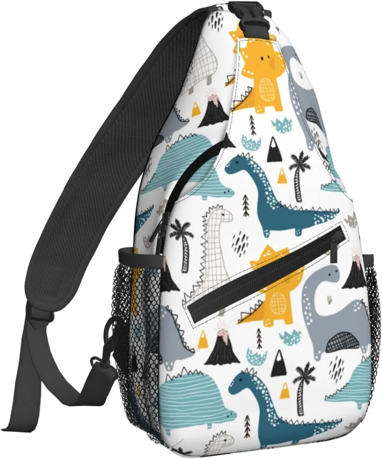 Famame Cute Animals Dinosaur Sling Backpack Chest Bag Crossbody Shoulder Bag Gym Cycling Travel Hiking Daypack For Men Women