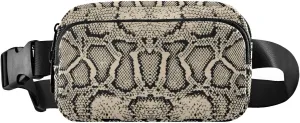 Fanny Pack Crossbody for Women & Men Snake Skin WaistPack with Adjustable Strap Pack Belt Bag Hip Bum Bag for Running Hiking Cycling Workout Traveling