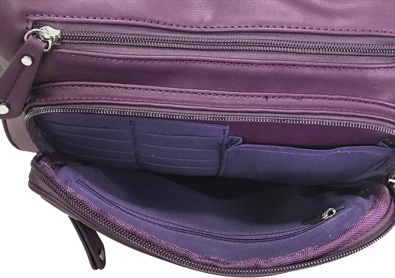 Fashion Locking Concealed Carry Big Hobo Bag CCW Cross Body Bag with Credit Card Slots