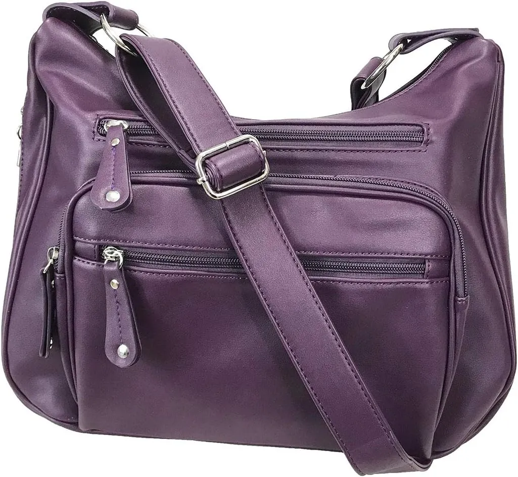 Fashion Locking Concealed Carry Big Hobo Bag CCW Cross Body Bag with Credit Card Slots