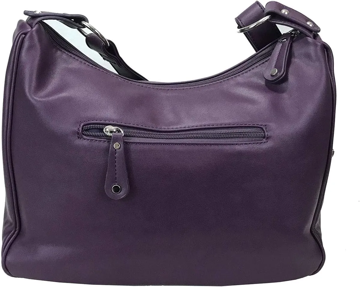 Fashion Locking Concealed Carry Big Hobo Bag CCW Cross Body Bag with Credit Card Slots