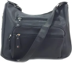 Fashion Locking Concealed Carry Big Hobo Bag CCW Cross Body Bag with Credit Card Slots