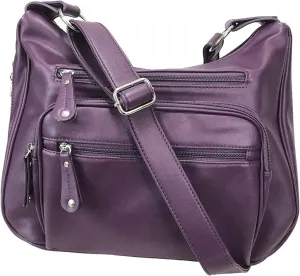 Fashion Locking Concealed Carry Big Hobo Bag CCW Cross Body Bag with Credit Card Slots