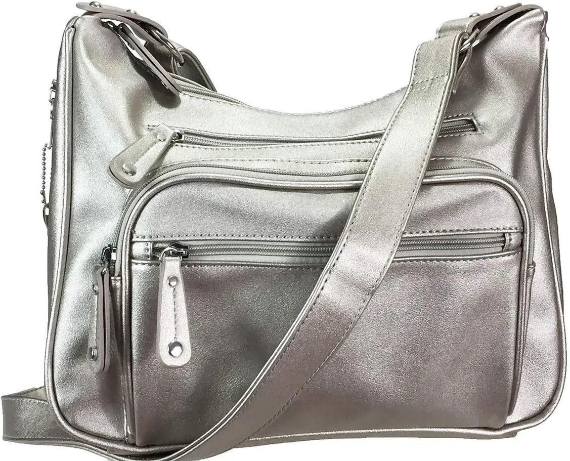 Fashion Locking Concealed Carry Big Hobo Bag CCW Cross Body Bag with Credit Card Slots