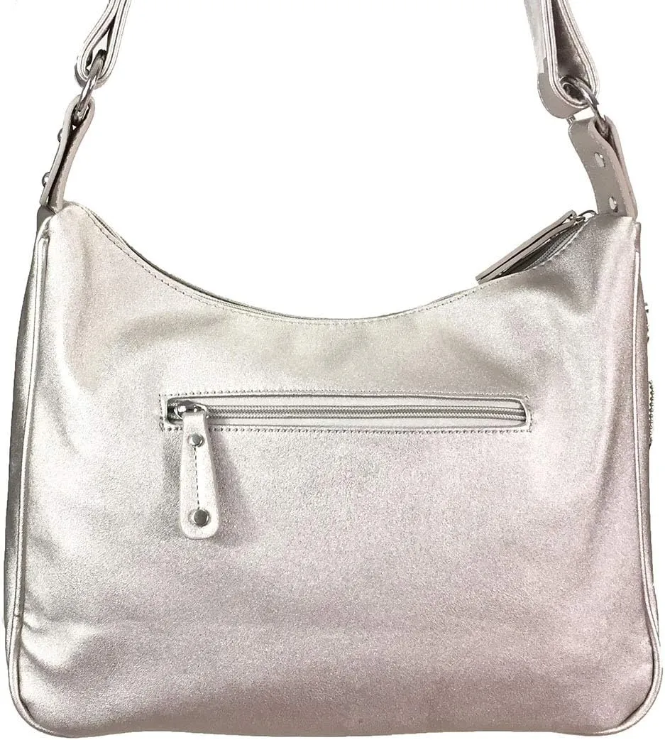 Fashion Locking Concealed Carry Big Hobo Bag CCW Cross Body Bag with Credit Card Slots