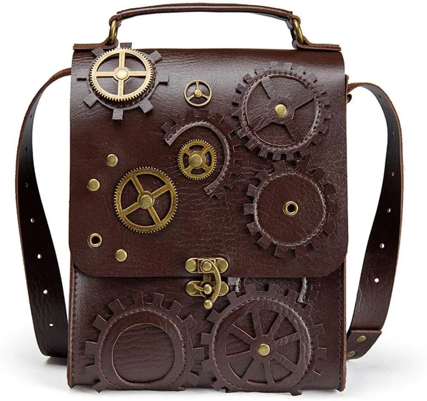 Fashion Steampunk Shoulder Bag Handbag for Female Teenager Trendy Sling Bag for Girls Adult Women Girlfriend Favor Gift