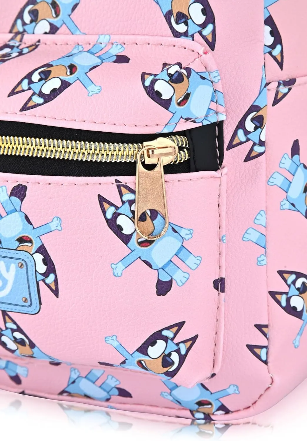 Fast Forward Bluey Backpack for Boys, Girls, Women, Men, Unisex | Cute PU Leather 10" Bluey Mini Backpack Purse Shoulder Purse | Bluey Bag and Bluey Accessories