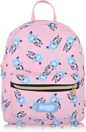 Fast Forward Bluey Backpack for Boys, Girls, Women, Men, Unisex | Cute PU Leather 10" Bluey Mini Backpack Purse Shoulder Purse | Bluey Bag and Bluey Accessories