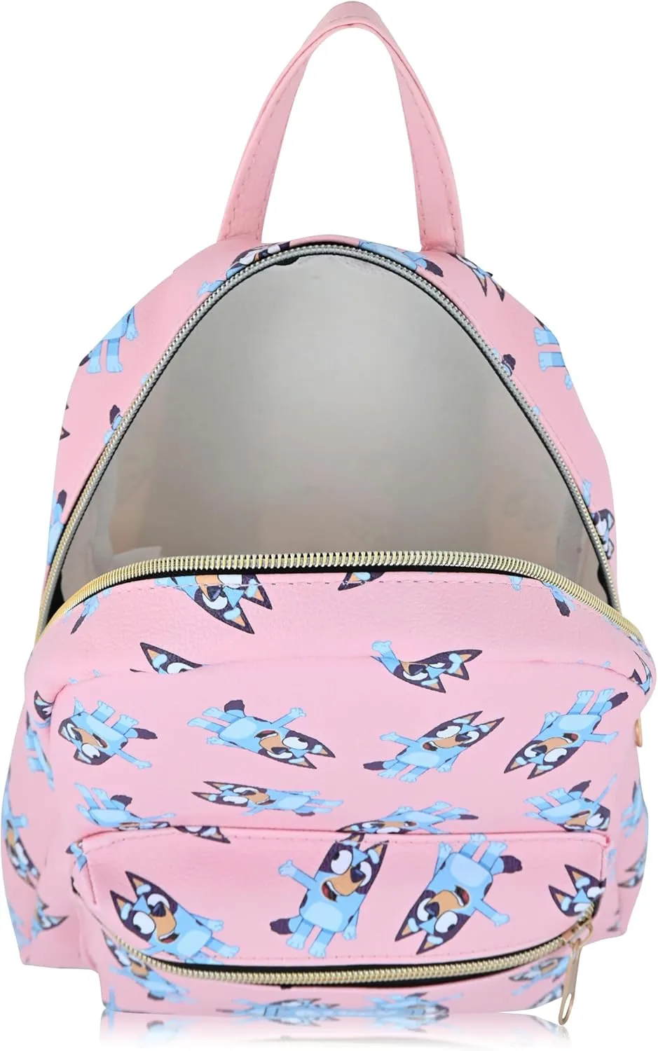 Fast Forward Bluey Backpack for Boys, Girls, Women, Men, Unisex | Cute PU Leather 10" Bluey Mini Backpack Purse Shoulder Purse | Bluey Bag and Bluey Accessories