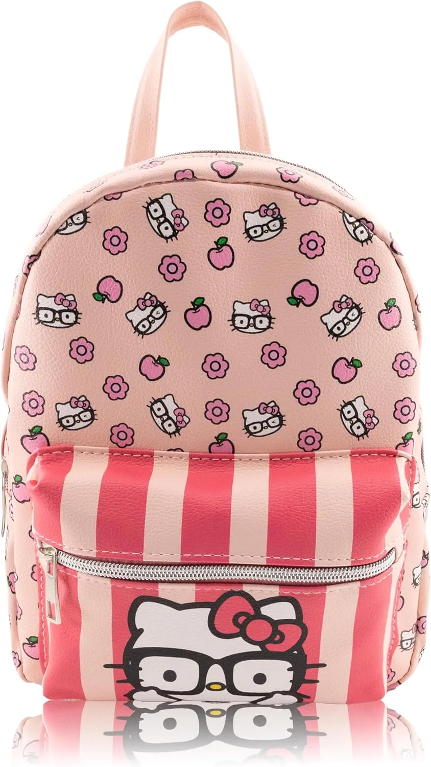 Fast Forward Sanrio Hello Kitty Backpack for Women, Men, Unisex | Cute PU Leather 10" Hello Kitty Mini Backpack Purse Shoulder Purse | Hello Kitty Bag and Hello Kitty Accessories
