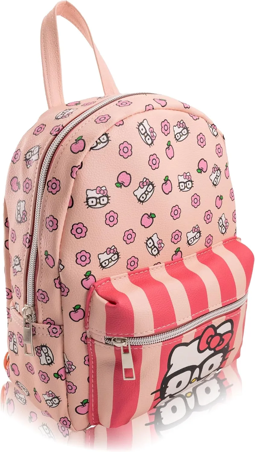 Fast Forward Sanrio Hello Kitty Backpack for Women, Men, Unisex | Cute PU Leather 10" Hello Kitty Mini Backpack Purse Shoulder Purse | Hello Kitty Bag and Hello Kitty Accessories