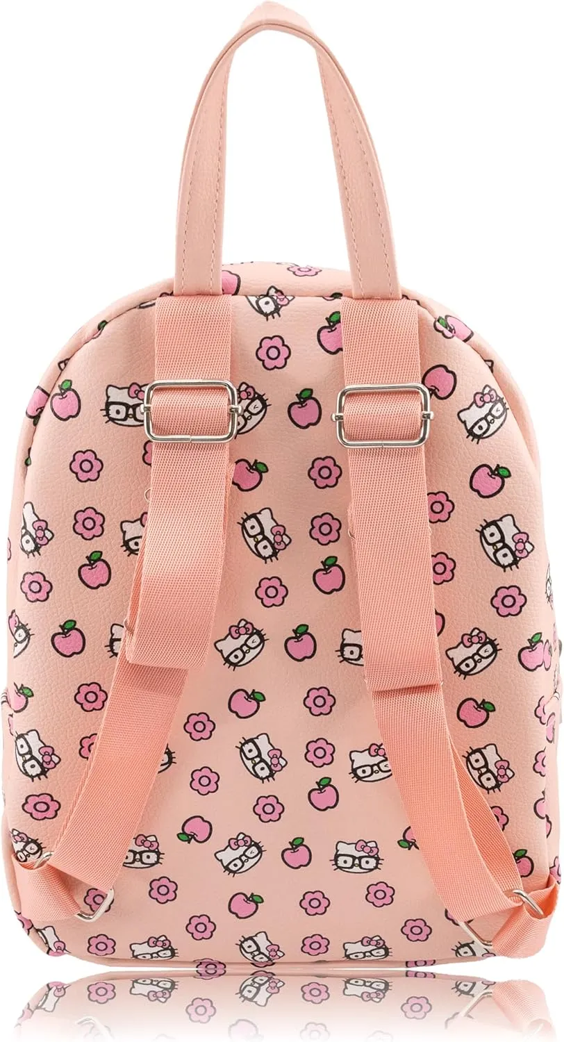 Fast Forward Sanrio Hello Kitty Backpack for Women, Men, Unisex | Cute PU Leather 10" Hello Kitty Mini Backpack Purse Shoulder Purse | Hello Kitty Bag and Hello Kitty Accessories