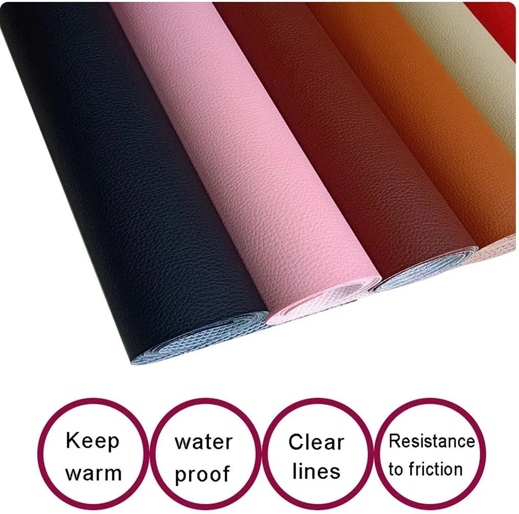 Faux Leather 1 Yard 39.4" X 55", 0.75 Mm Thick Upholstery Leather PU Fabric Synthetic Material Sheets for Upholstery Crafts, DIY Sewing, Sofa, Handbag(Green1,1.4X10m)