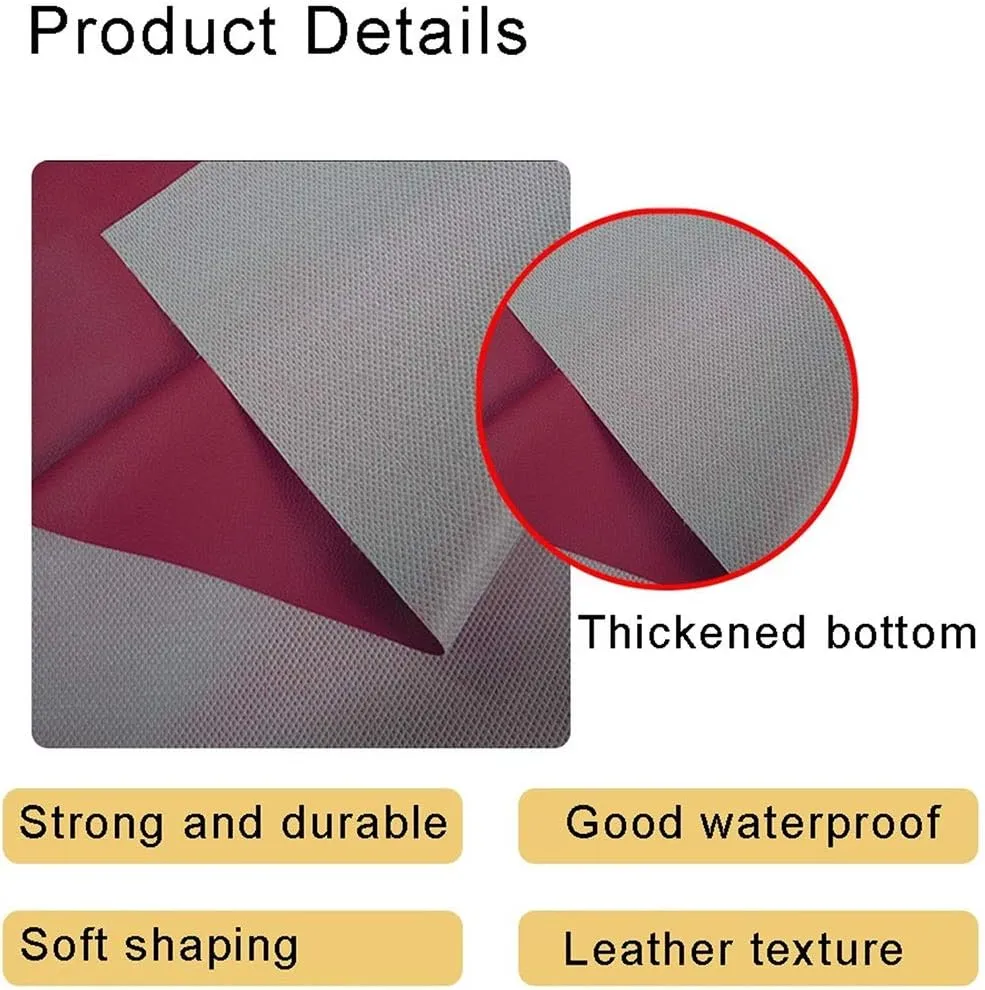Faux Leather 1 Yard 39.4" X 55", 0.75 Mm Thick Upholstery Leather PU Fabric Synthetic Material Sheets for Upholstery Crafts, DIY Sewing, Sofa, Handbag(Green1,1.4X10m)