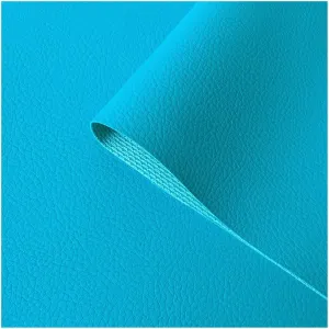 Faux Leather Fabric Leatherette Premium Soft Feel Material Vinyl Cloth Upholstery DIY Sewings Sofa Handbag Car Seat Hair(Lake Blue,1.6X3m)